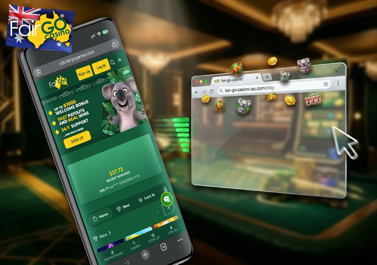 Responsive instant play web interface optimized for mobile browser performance.