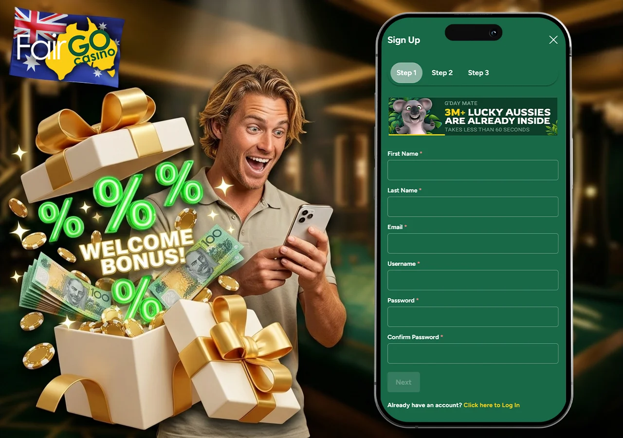 How to claim the exclusive sign-up bonus package in Australia.